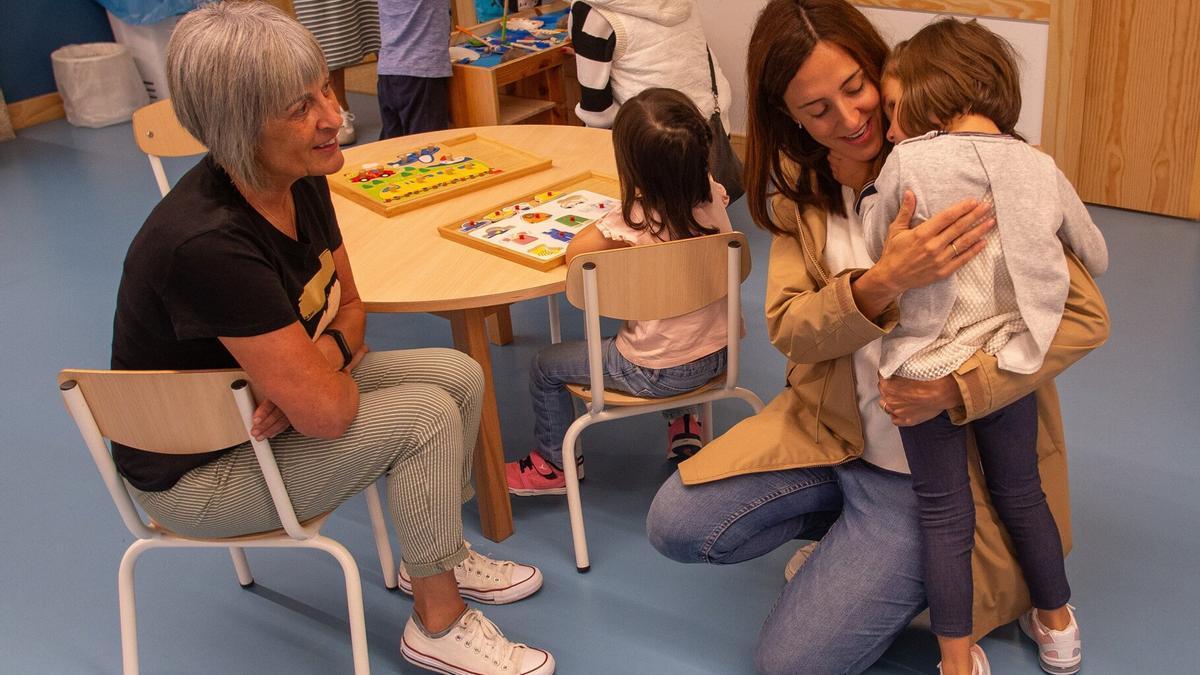 Alumnos de 1º de Infantil (3 años) de Jaso Ikastola, en el primer día de clase del curso escolar 2024 - 2025.