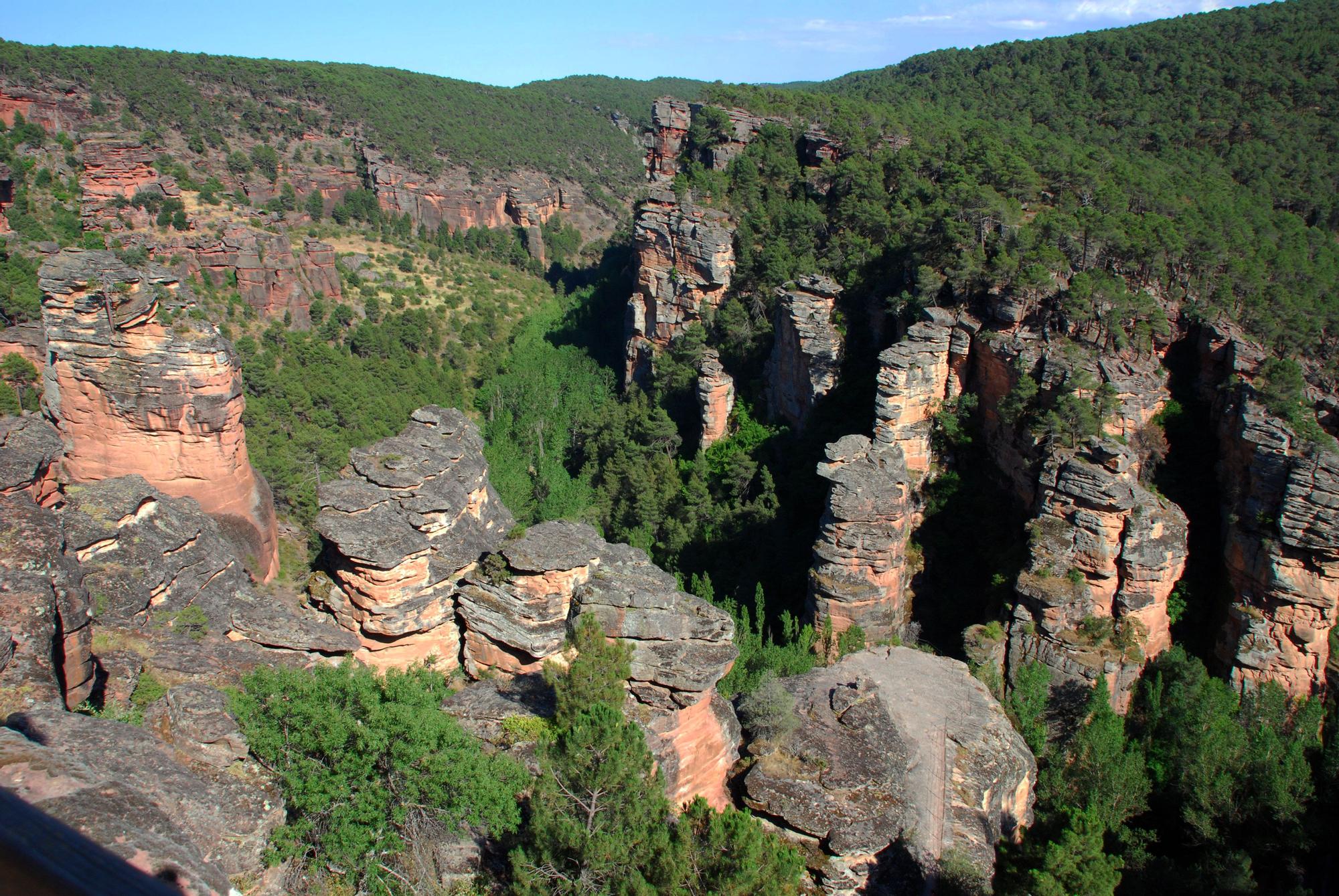 Vista panorámica del barranco de la Hoz