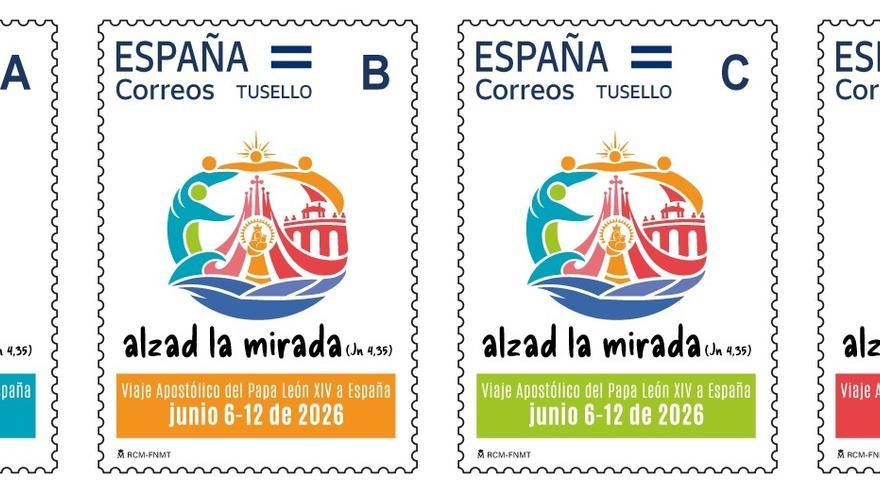 Los sellos conmemorativos que se pondran circulacion por el viaje del Papa León XIV al Estado español