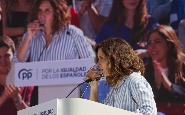 Ayuso, en el acto del PP contra la amnistía.