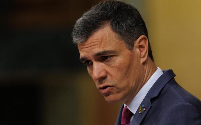 Sánchez durante su intervención en el pleno.