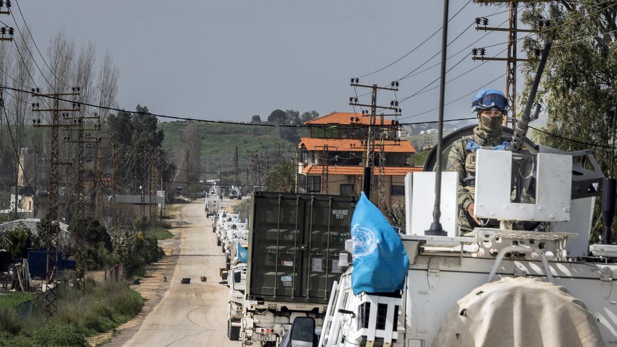 Cascos azules desplegados en el Líbano.