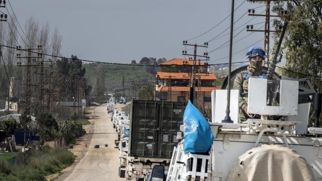 Cascos azules desplegados en el Líbano.