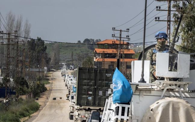 Cascos azules desplegados en el Líbano.