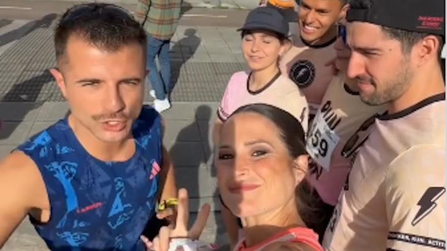 Iban García y Verdeliss, en la salida de Zumarraga.