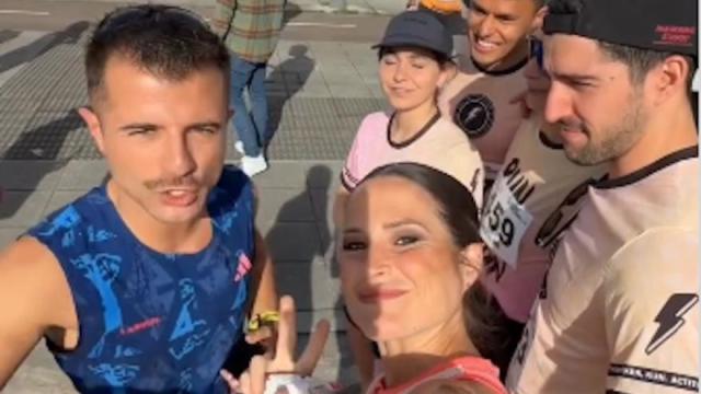 Iban García y Verdeliss, en la salida de Zumarraga.