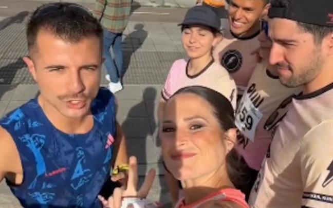 Iban García y Verdeliss, en la salida de Zumarraga.