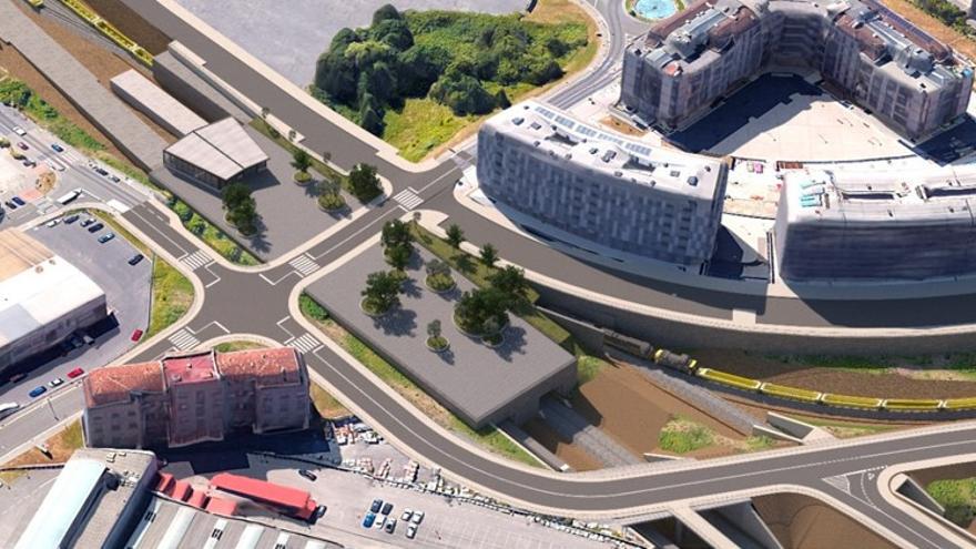 Infografía de la futura estación de Sarratu en Basauri