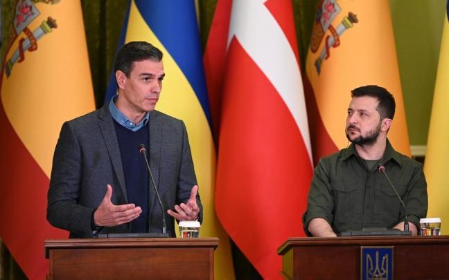 Sánchez junto a Zelenski durante uno de sus anteriores encuentros.
