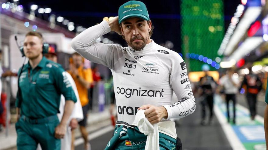 Fernando Alonso, en el Gran Premio de Arabia Saudí.