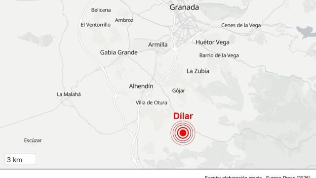 Seis terremotos, uno de intensidad 3,4, vuelven a hacer temblar la madrugada en Granada