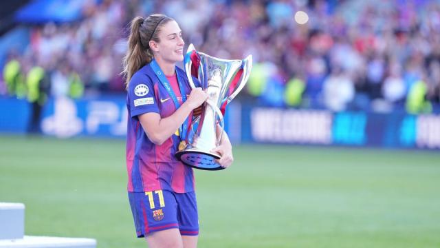 Alexia Putellas tras hacerse con la Champions con el FC Barcelona