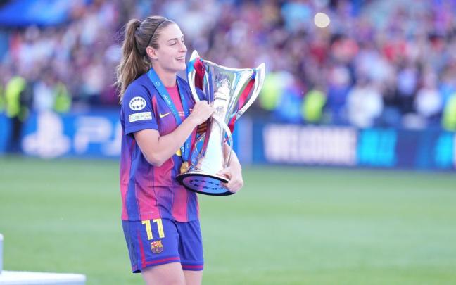 Alexia Putellas tras hacerse con la Champions con el FC Barcelona