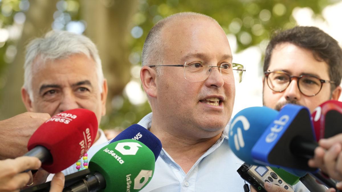 Miguel Tellado, durante su comparecencia.