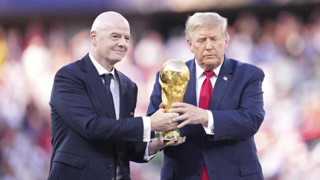 El presidente de la FIFA, Gianni Infantino, y el presidente de Estados Unidos, Donald Trump.