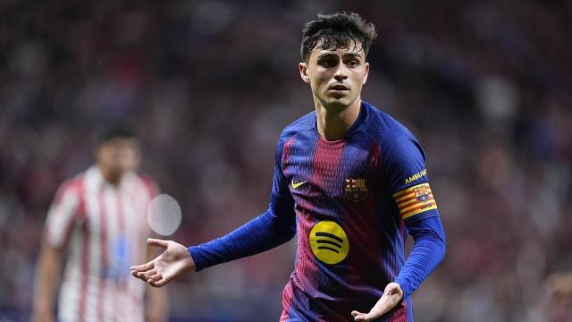 Pedri, el sábado ante el Atlético.