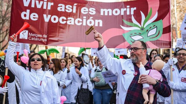 Huelga de médicos en Barcelona.