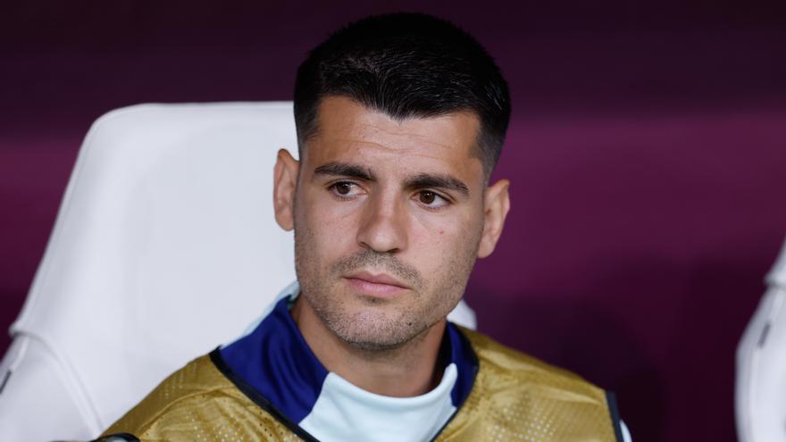Álvaro Morata, en el partido de semifinales de la Liga de Naciones de la UEFA entre España y Francia en el Stuttgart Arena el 5 de junio de 2025.