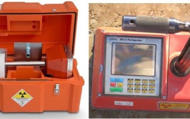 Maleta y equipo radiactivo robado en La Llagosta