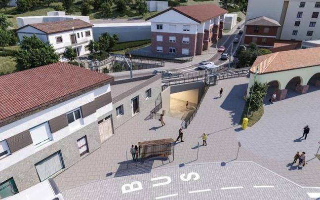 Infografía del proyecto inicial de la confluencia de Mendialde y Avenida de los Trabajadores.