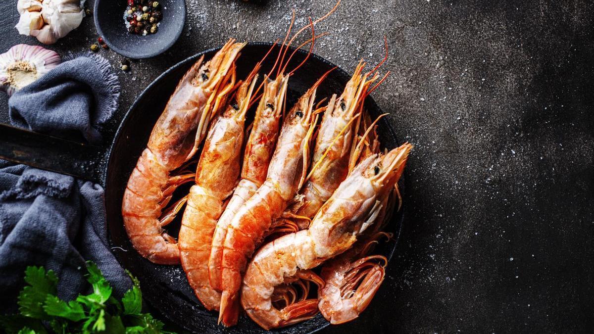 Plato de langostinos