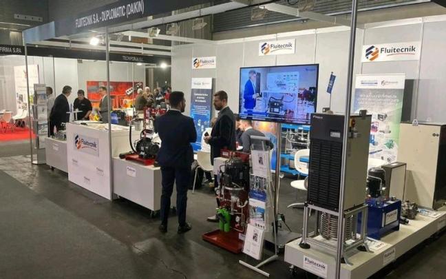 El stand de Fluitecnik en el pabellón 1 de la Bienal del BEC.