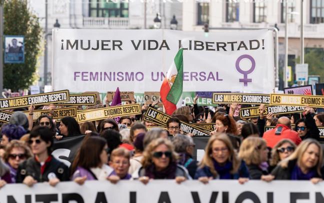 Una movilización contra la violencia machista.