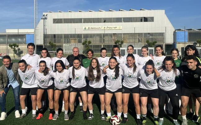 Integrantes de la Selección Femenina de fútbol de Basauri
