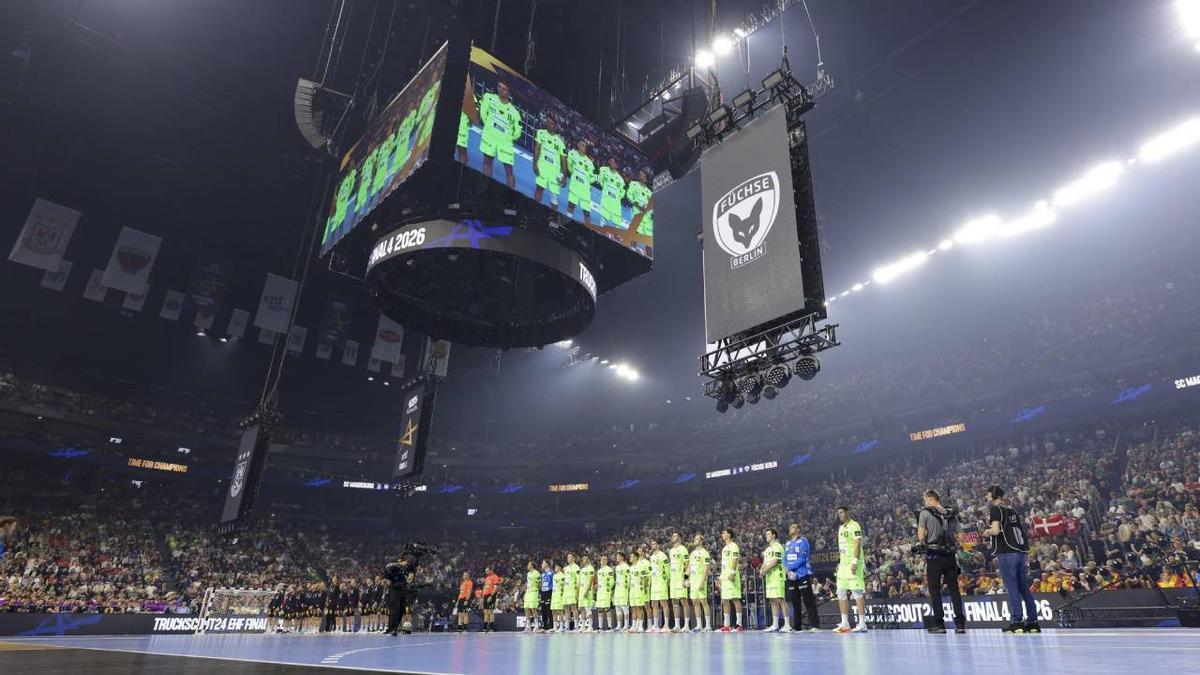 SC Magdeburgo y Füchse Berlin, antes del partido de semifinales de la EHF Final Four de la Champions League