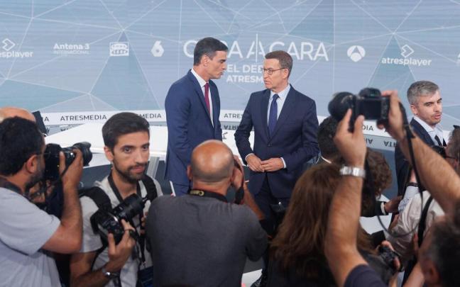 Cara a Cara entre Sánchez y Feijóo. Cara a Cara entre Sánchez y Feijóo.