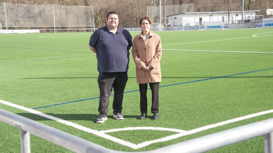 La alcaldesa Joana Mendiburu y el concejal Edorta Fernández