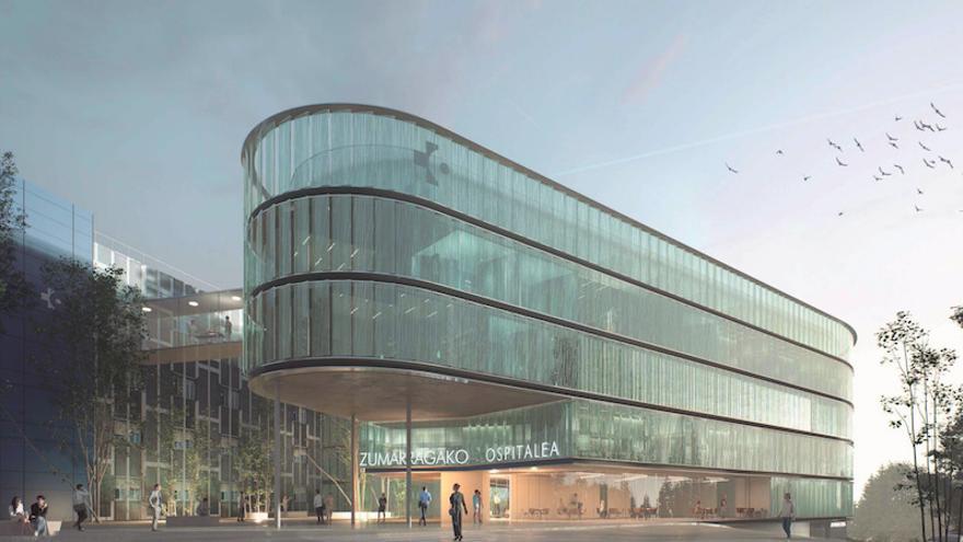 Aspecto que tendrá el nuevo edificio que va a construir el Gobierno Vasco en el hospital de Zumarraga