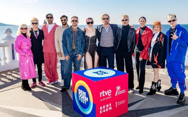 Imagen de familia de los finalistas del Benidorm Fest