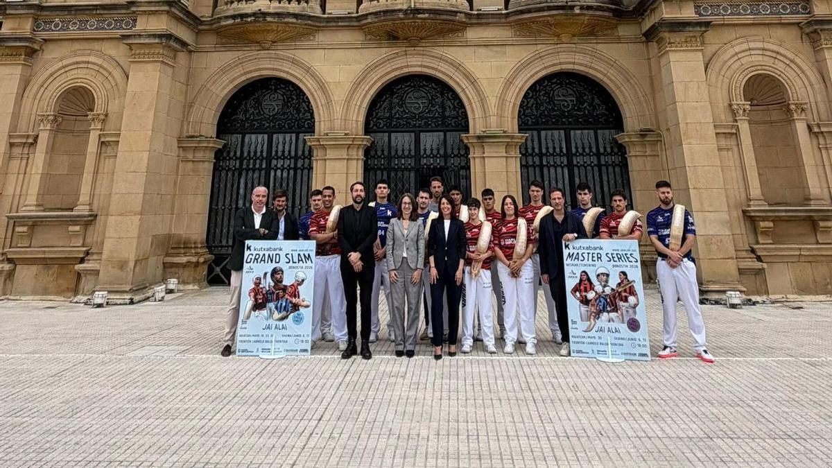 Presentación del Grand Slam de Donostia de cesta punta.