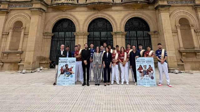 Presentación del Grand Slam de Donostia de cesta punta.