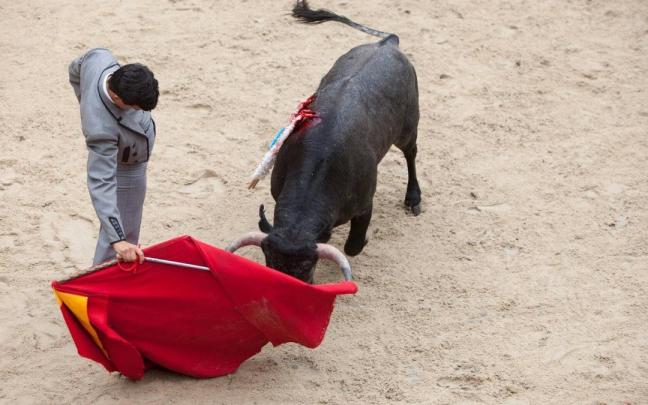 Festival taurino en la plaza de toros de Zestoa.