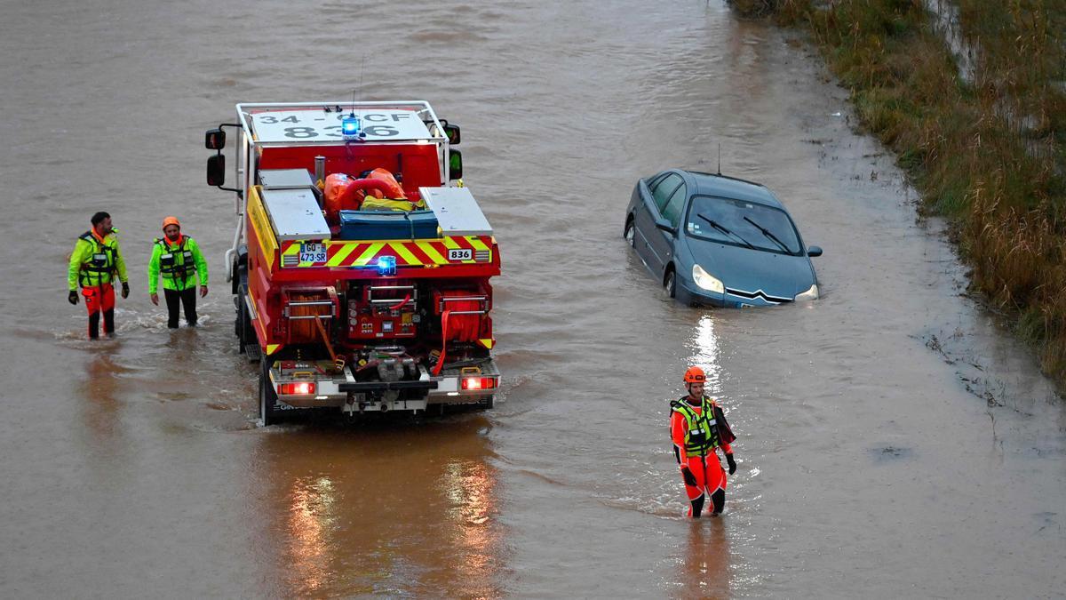 Inundaciones en el sur de Francia.