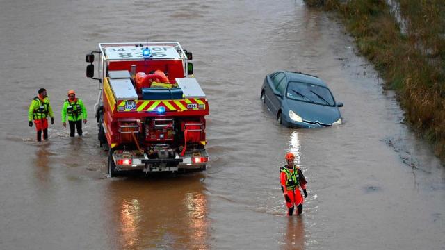 Inundaciones en el sur de Francia.