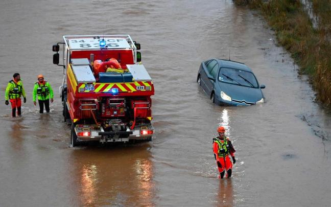 Inundaciones en el sur de Francia.