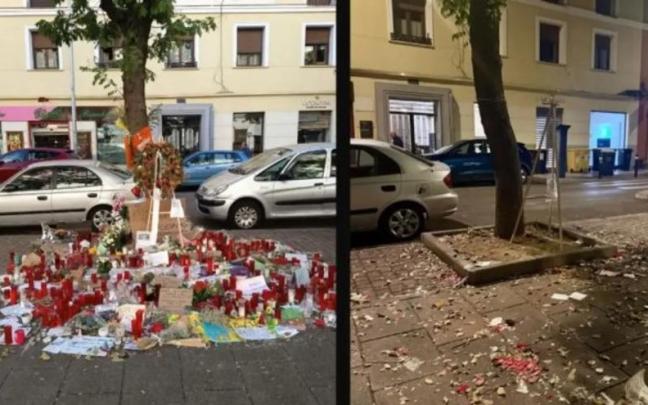 El Sindicato de Inquilinos de Madrid ha denunciado el estado del altar en recuerdo de Maricarmen.