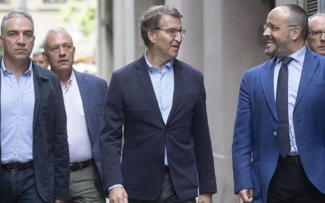 Alberto Núñez Feijóo, con Alejandro Fernández.