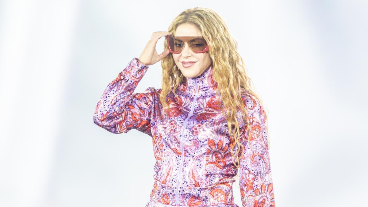 Shakira, durante una de sus actuaciones en Madrid.