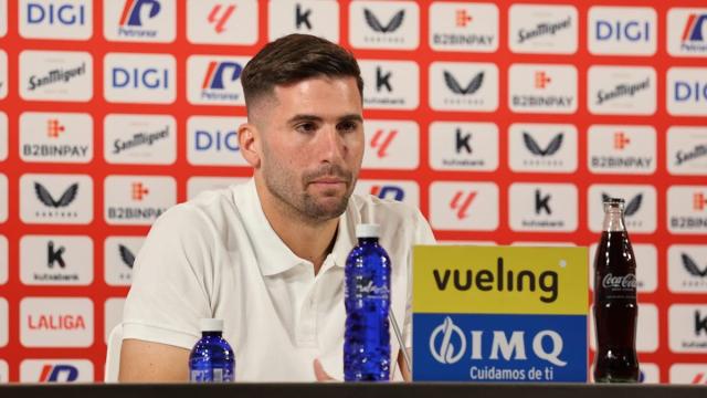 Jesús Areso en su presentación como nuevo jugador del Athletic. Foto: PANKRA NIETO