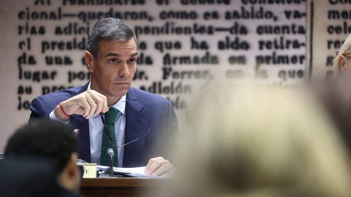 Sánchez comparece en al comisión del Senado sobre el ‘caso Koldo’.