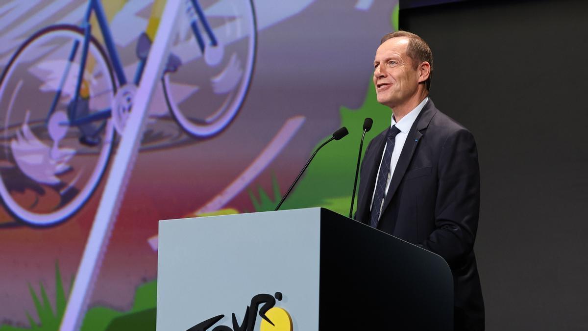 El director del Tour, Christian Prudhomme, durante la presentación de la ronda gala este martes.