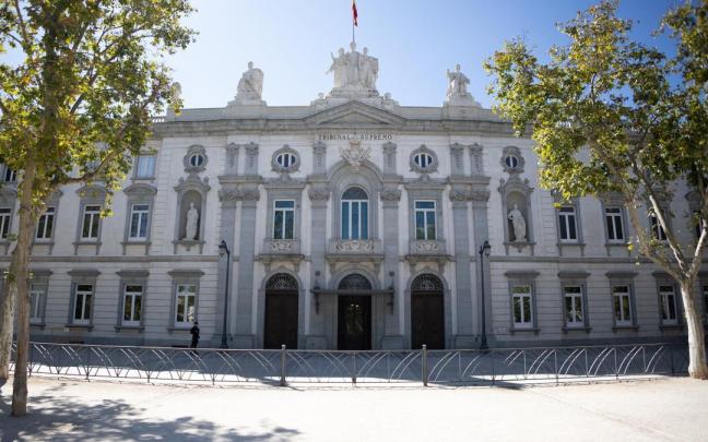 Imagen de la fachada del Tribunal Supremo.