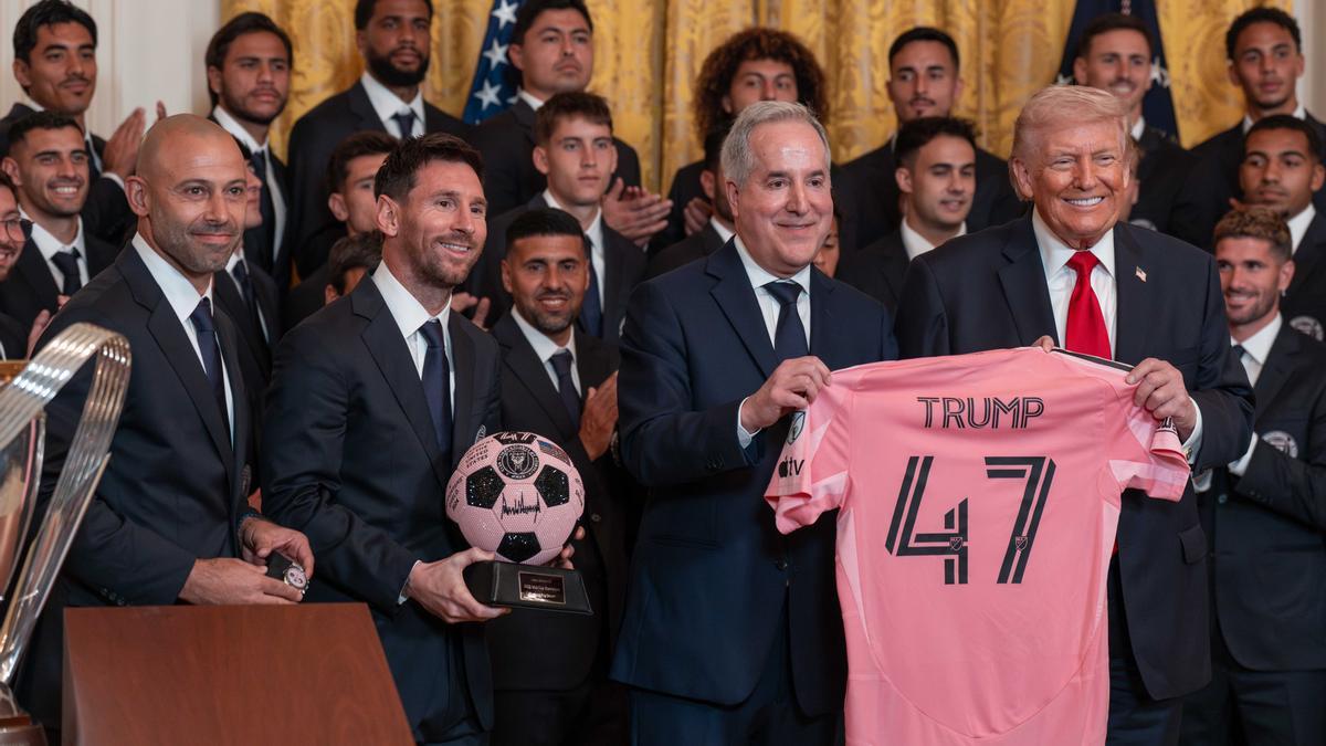 Donald Trump recibe al Inter Miami como campeón de la MLS.
