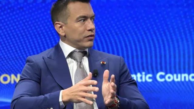 El presidente de Ecuador, Daniel Noboa, durante una entrevista.