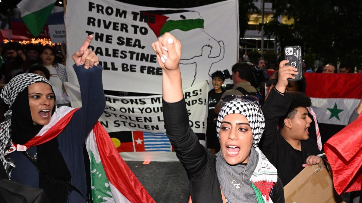 Manifestaciones a favor y en contra de Israel y Palestina