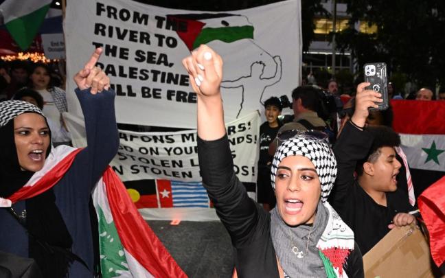 Manifestaciones a favor y en contra de Israel y Palestina